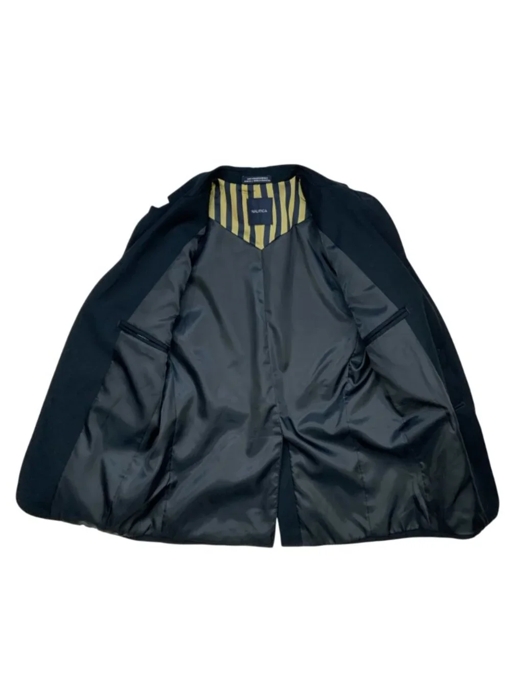 Nautica Boys Brass Button Blazer Jacket 12 Navy Blue